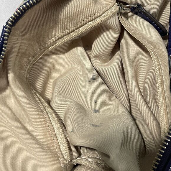 Coach F22452 Navy Blue Pink Cream Fabric Signature Hobo Bag Crossbody - Picture 5 of 16